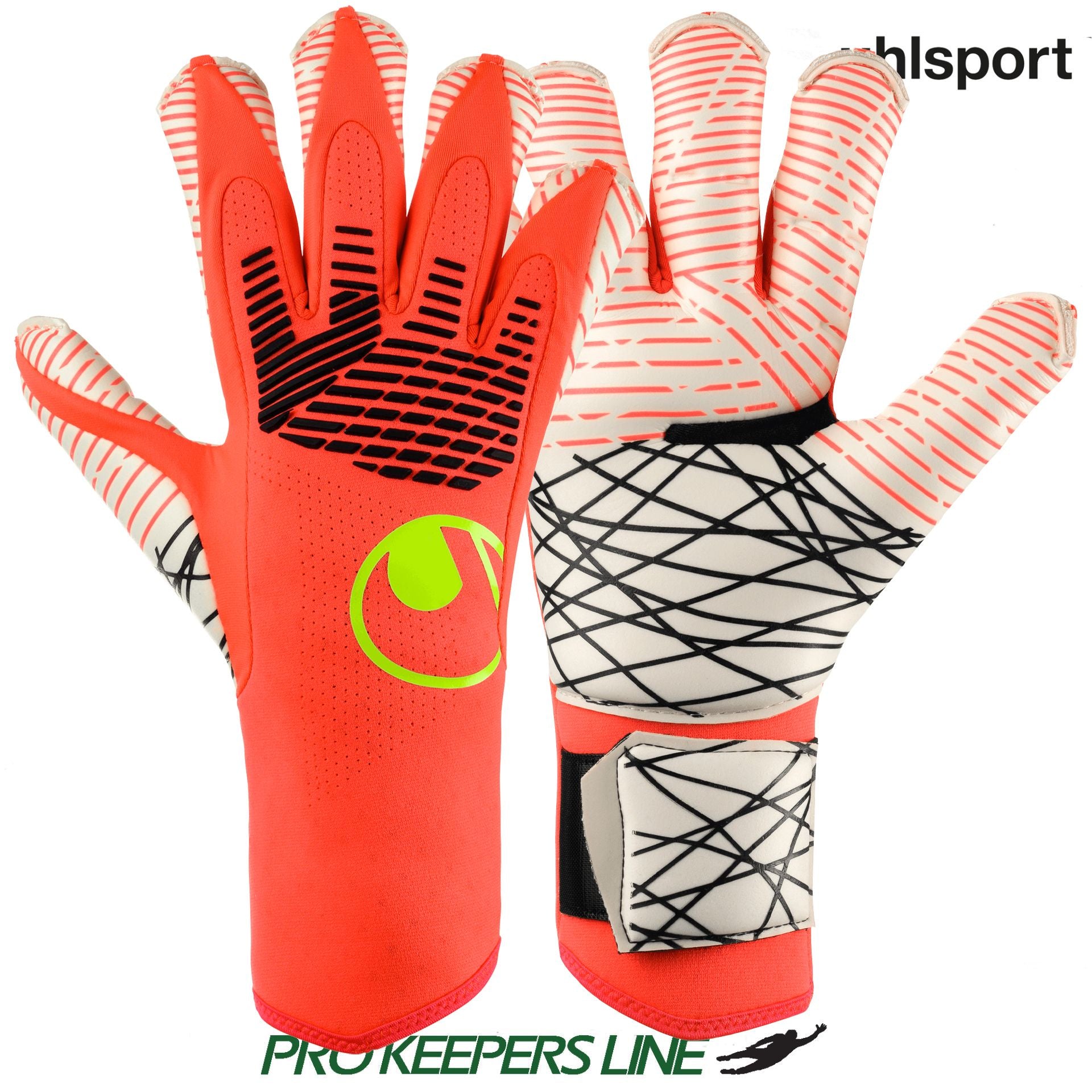 Uhlsport FM Ultragrip ZNE Hybrid – Fluo Red/White/Fluo Yellow